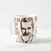 私にコーヒー、女性をして下さい! コーヒーマグカップ (正面左)