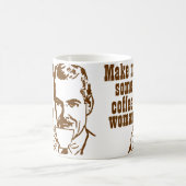 私にコーヒー、女性をして下さい! コーヒーマグカップ (中央)