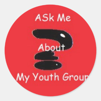 私にステッカーを頼んで下さい ラウンドシール