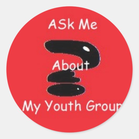 私にステッカーを頼んで下さい ラウンドシール (正面)