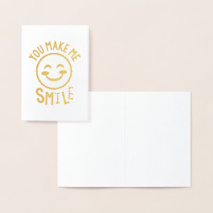 私にスマイルEmoji Notecardsをします 箔カード