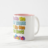 私にゼリー菓子を与えて下さい ツートーンマグカップ (正面右)