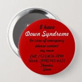 私にダウン症ボタンがあります 缶バッジ (正面&裏面)