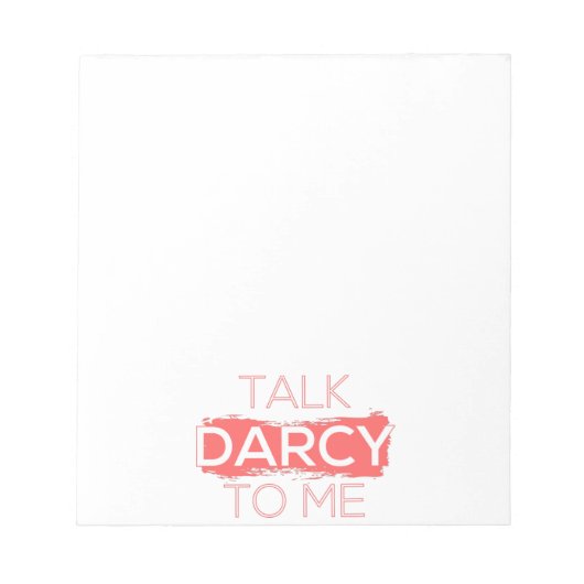 私にダーシーな言葉を掛ける ノートパッド (正面)