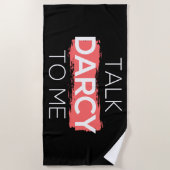 私にダーシーな言葉を掛ける ビーチタオル (正面)