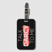 私にダーシーな言葉を掛ける ラゲッジタグ (正面縦)