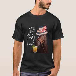 私にダービーのことを話してほしい 馬 Tシャツ