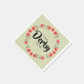私にダービーのことを話して ローズ オブ ライム ポルカドットのナプキン スタンダードカクテルナプキン (角)