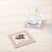 私にダービーを話すレースホースレッド スクエアペーパーコースター (インサイチュ)