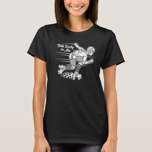 私にダービーを話すローラーダービーローラースケーターGraphi Tシャツ (正面)