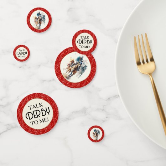 私にダービーを話す競走馬とジョキーズレッド コンフェッティ (グループ)