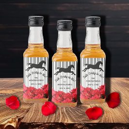 私にダービーを話す競走馬とバラ リキュールボトルラベル