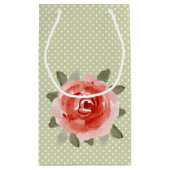 私にダービーを話す赤いバラ小さな抱き枕 スモールペーパーバッグ (裏面)