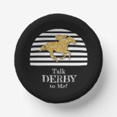 私にダービーを話す金ゴールド競走馬と騎手 ペーパーボウル (正面)