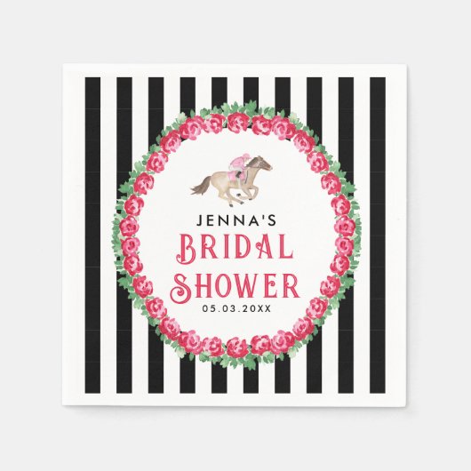 私にダービーを話す | ホースレースダービーブライダルシャワー スタンダードカクテルナプキン (正面)