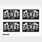 私にダービーを話す、ローラーダービー 長方形シール (シート)