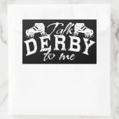 私にダービーを話す、ローラーダービー 長方形シール (バッグ)