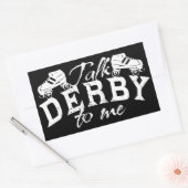 私にダービーを話す、ローラーダービー 長方形シール (封筒)