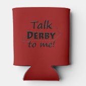 私にダービーを話す | Derby Horse Raceおもしろい 缶クーラー (裏面)