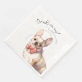 私にドリンクフランスのブルドッグ水カラーおもしろい犬 (コーナー)