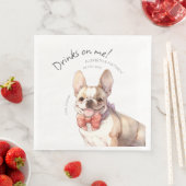 私にドリンクフランスのブルドッグ水カラーおもしろい犬 (インサイチュ)