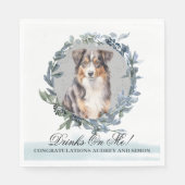 私にドリンクAustralian Shepherd Pet 結婚's スタンダードランチョンナプキン (正面)