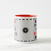 私にニースがボスのマグあって下さい ツートーンマグカップ (中央)