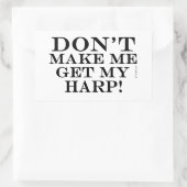 私にハープを手に入れさせないで 長方形シール (バッグ)