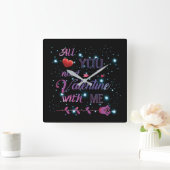 私にバレンタインが必要なだけ スクエア壁時計 (ホーム)