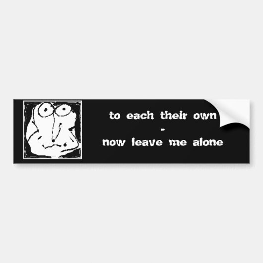 私にバンパーステッカーだけを残して下さい バンパーステッカー (正面)