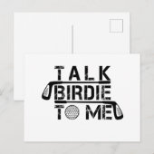 私にバーディを話す – ゴルフおもしろいゴルファーGolfing Gift ポストカード (正面/裏面)