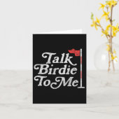 私にバーディーおもしろいゴルファーパパファーザーデイゴルフグラ カード (黄色い花)