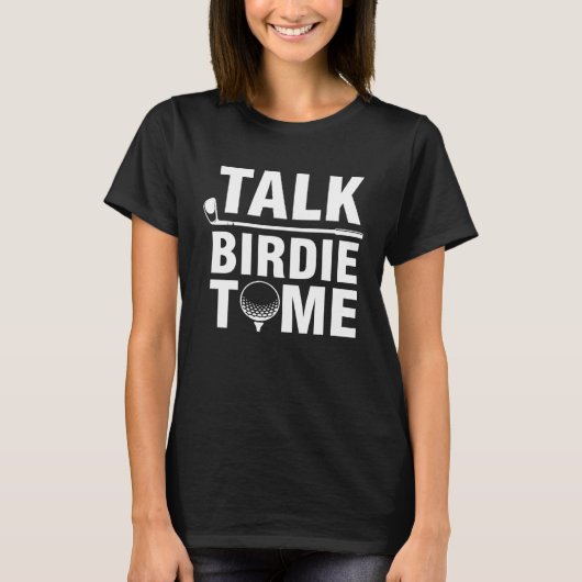 私にバーディーを話すゴルフプレーヤー Tシャツ (正面)