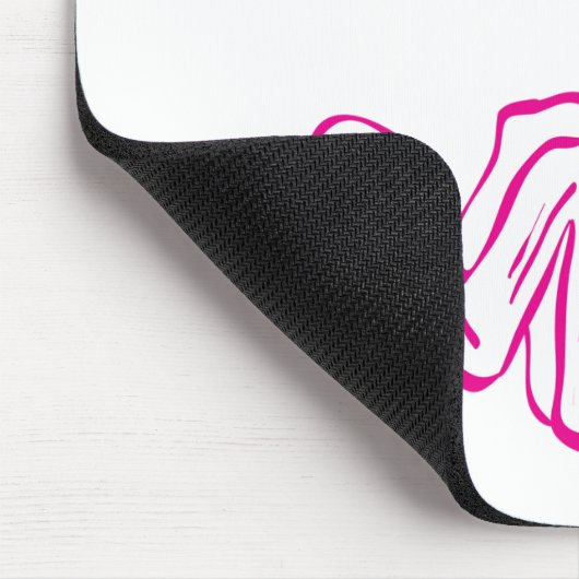 私にピンクのタイポグラフィ日記シールを呼ぶ マウスパッド (コーナー)