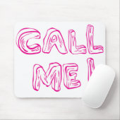 私にピンクのタイポグラフィ日記シールを呼ぶ マウスパッド (マウス)