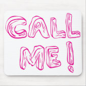 私にピンクのタイポグラフィ日記シールを呼ぶ マウスパッド (正面)