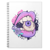 私にピンクのハロウィーンの唇をかむ ノートブック (正面)