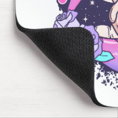 私にピンクのハロウィーンの唇をかむ マウスパッド (コーナー)