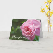 私にピンクのバラが付いている謝罪カードを許して下さい カード (黄色い花)