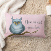 私にフクロウをあなたの愛与えて下さい ランバークッション (ブランケット)