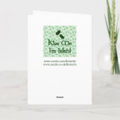 私にブタのSt patricks dayカード接吻して下さい カード (裏面)