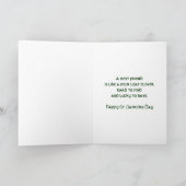 私にブタのSt patricks dayカード接吻して下さい カード (内部)