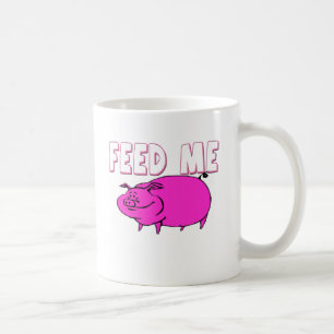 私にブタを食べ物を与えて下さい コーヒーマグカップ