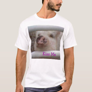 私にブタ接吻して下さい Tシャツ