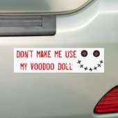 私にブードゥーのusemy人形をしないで下さい バンパーステッカー (車上)