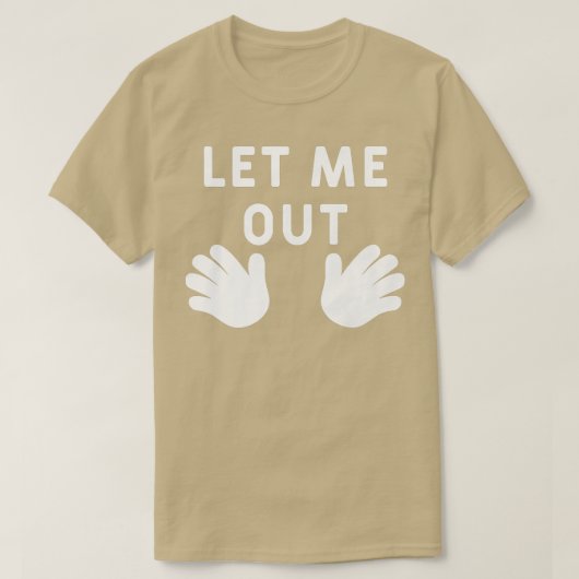 私にベビーの手の妊娠おもしろい発表を許可 Tシャツ (デザイン正面)