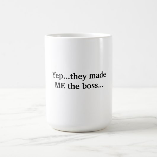 私にボスのマグをされる コーヒーマグカップ (中央)
