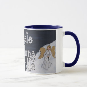 私にマグを見る天使 マグカップ
