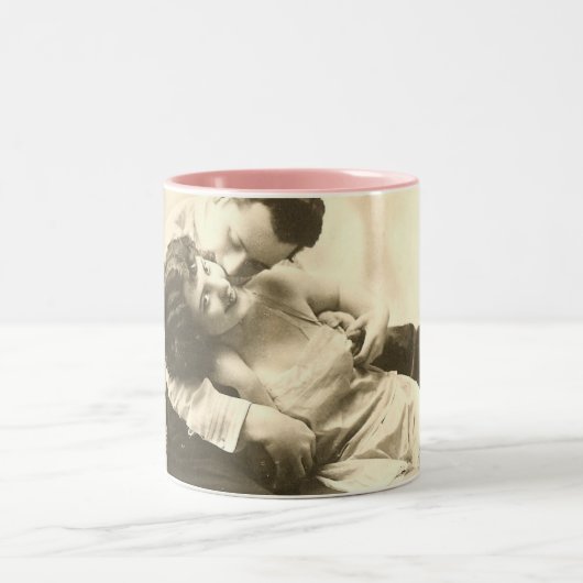 私にマグ接吻して下さい ツートーンマグカップ (中央)