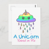 私にユニコーンの雨が降った ポストカード (正面/裏面)